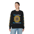 A cozy unisex crewneck sweatshirt perfect for celebrating a first year wedding anniversary, featuring the words First of Many, Paper Anniversary in a stylish design