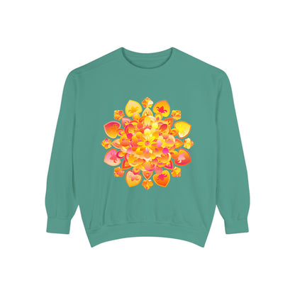 Sweatshirt with a beautiful and intricate mandala design for a peaceful look