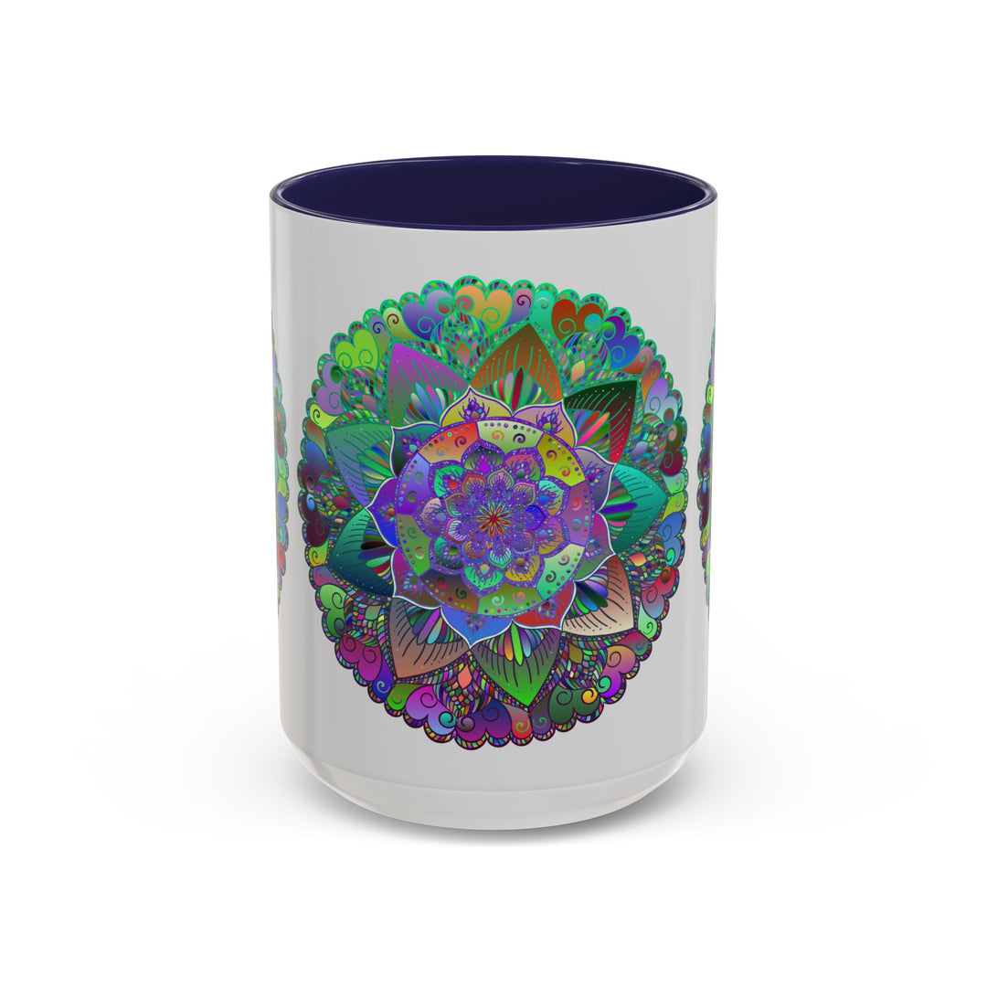 A colorful and intricate mandala art mug, perfect for adding beauty to your morning routine