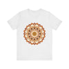 Beautiful brown and orange Intricate Mandala Tee with ornate design and intricate patterns