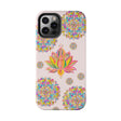 Beautiful light pink lotus flower mandala design phone case for protection and style