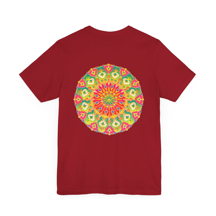 Vibrant Mandala T-Shirt featuring intricate spiritual design for peace and harmony