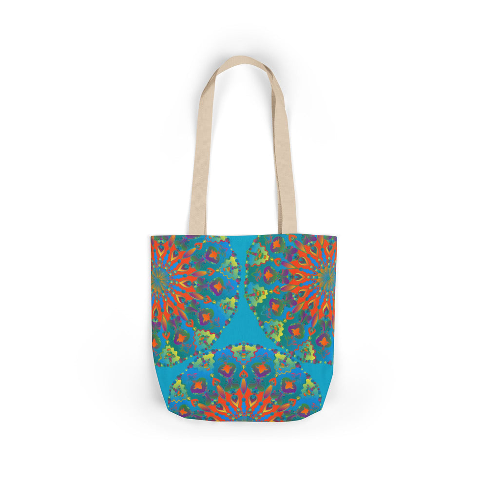 Canvas Tote Bag in Bright Tropical Colors for Summer Fun