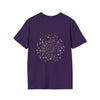 Colorful and intricate handmade mandala art design printed on softstyle t-shirt