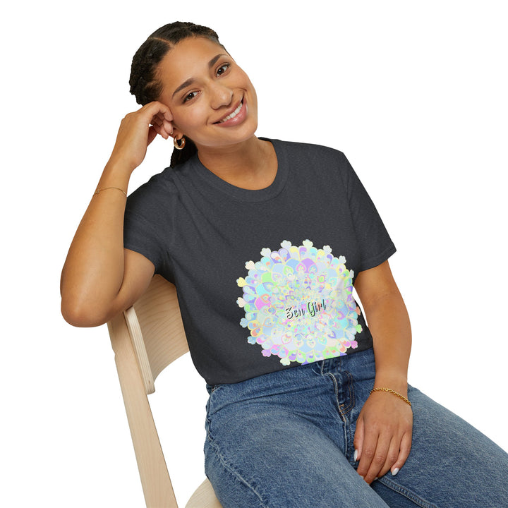 Colorful Mandala T-shirt with a unique and intricate design for fashion lovers