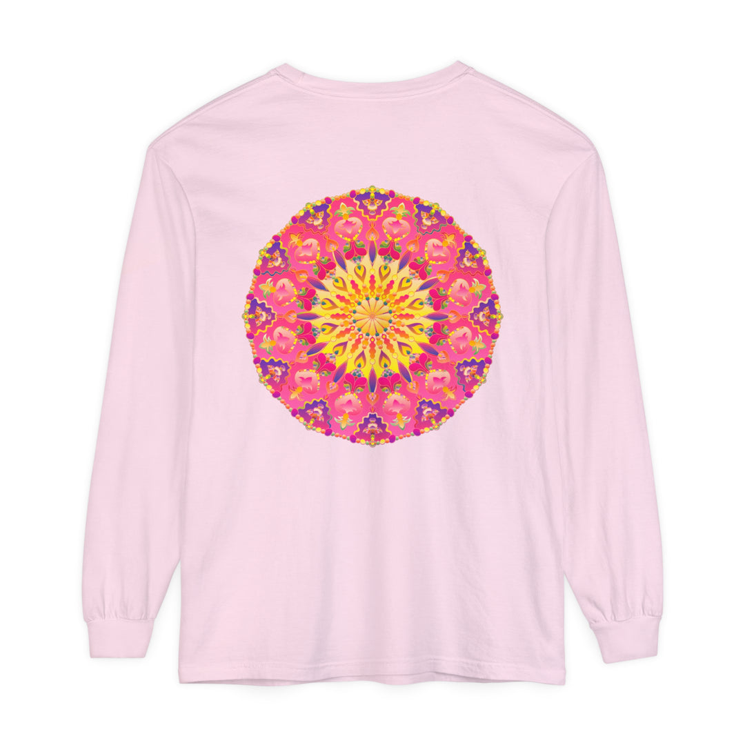 Colorful and intricate mandala design long sleeve t-shirt for men and women