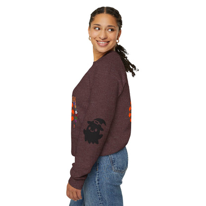 Eye-catching sweatshirt showcasing an intricate and captivating mandala ghost print