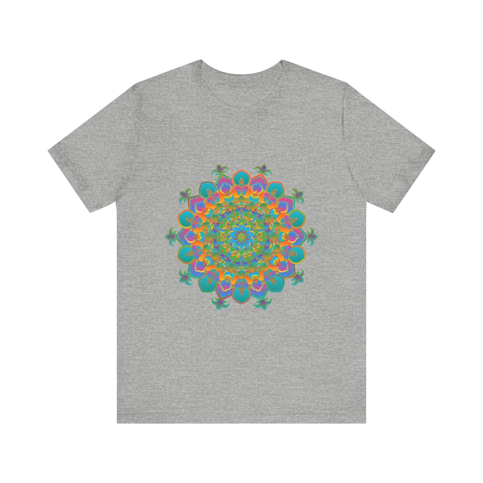 Vibrant Mandala Tee featuring a beautiful circular floral design in vibrant colors