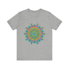 Vibrant Mandala Tee featuring a beautiful circular floral design in vibrant colors