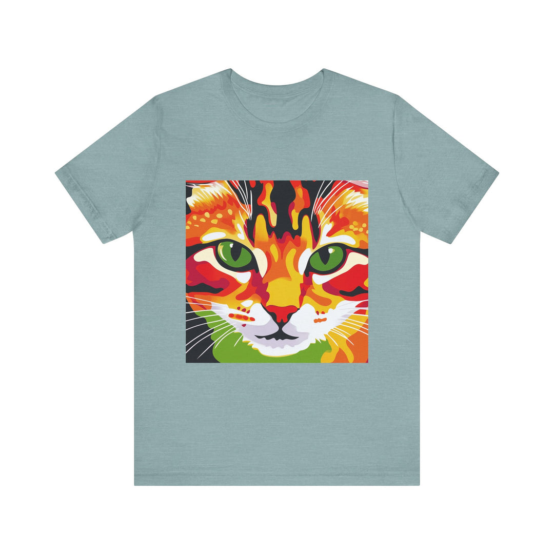 Savanna Cat Abstract Art T-Shirt featuring a beautiful and unique design