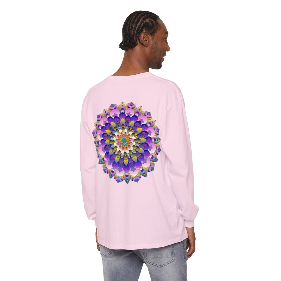 Colorful Mandala Long Sleeve T-Shirt - Psychedelic Art image 59