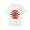 Unisex Mandala T-Shirt made from 100% Ring-Spun Cotton, hand-drawn Mandala art, and garment-dyed for maximum comfort and style