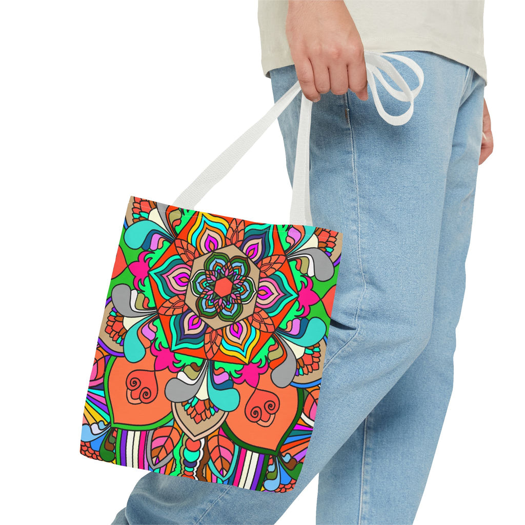 Colorful Mandala Tote Bag — Vibrant Boho All-Over Print Beach & Market Tote