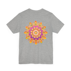 Vibrant mandala T-shirt featuring intricate design, symbolizing peace and harmony