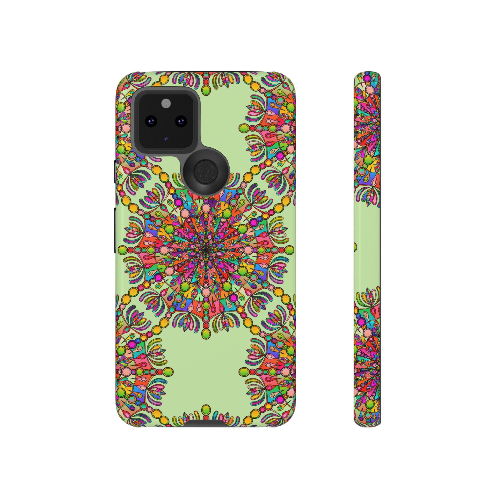 Custodia Vibrant Mandala per iPhone e Google Pixel | Custodie resistenti