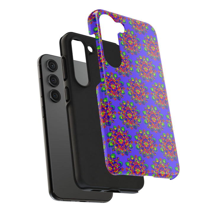 Tiled Hand Drawn Mandala Rainbow Phone Case - Standard alt text 105