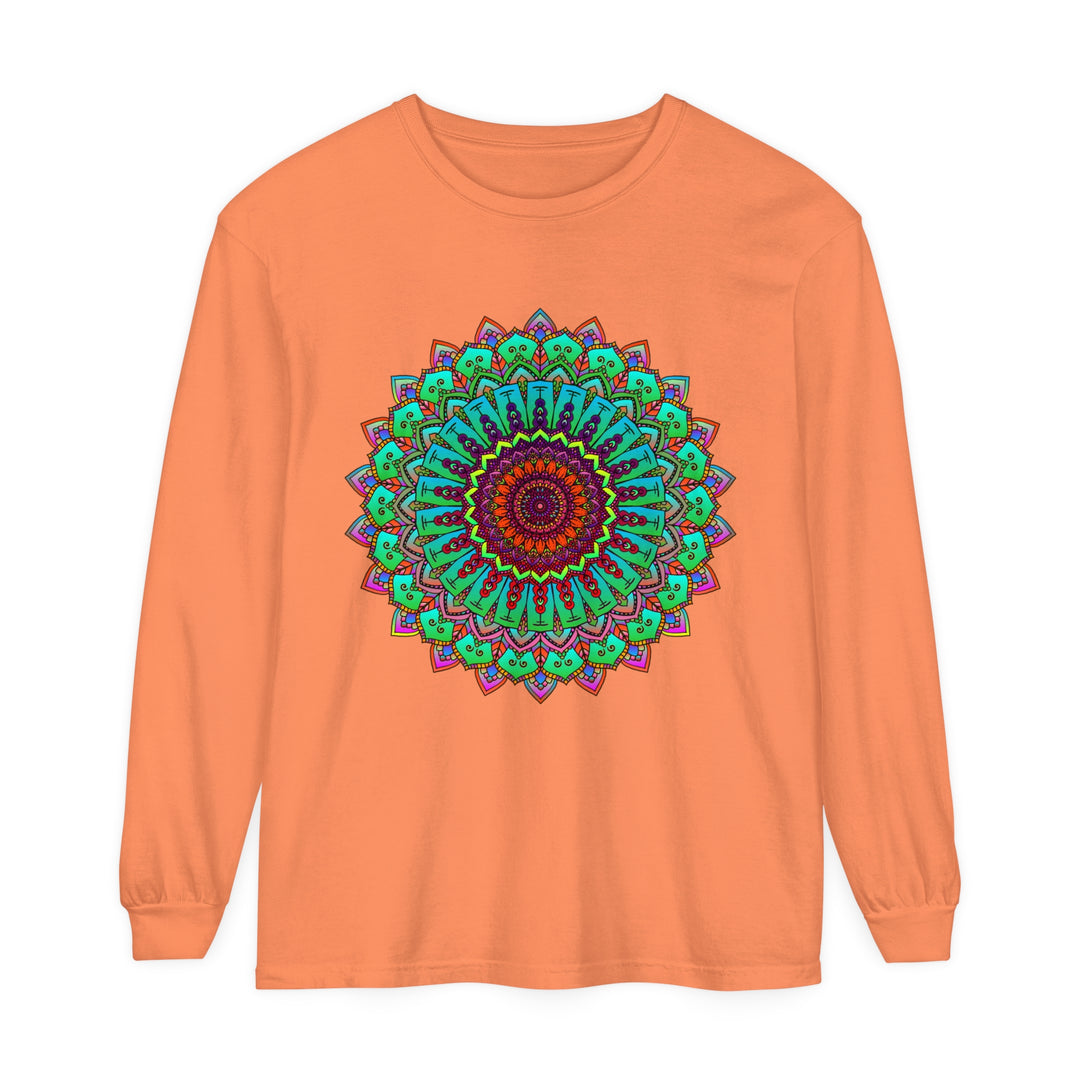 Vibrant Mandala Long Sleeve T-Shirt - Spiritual Art 2