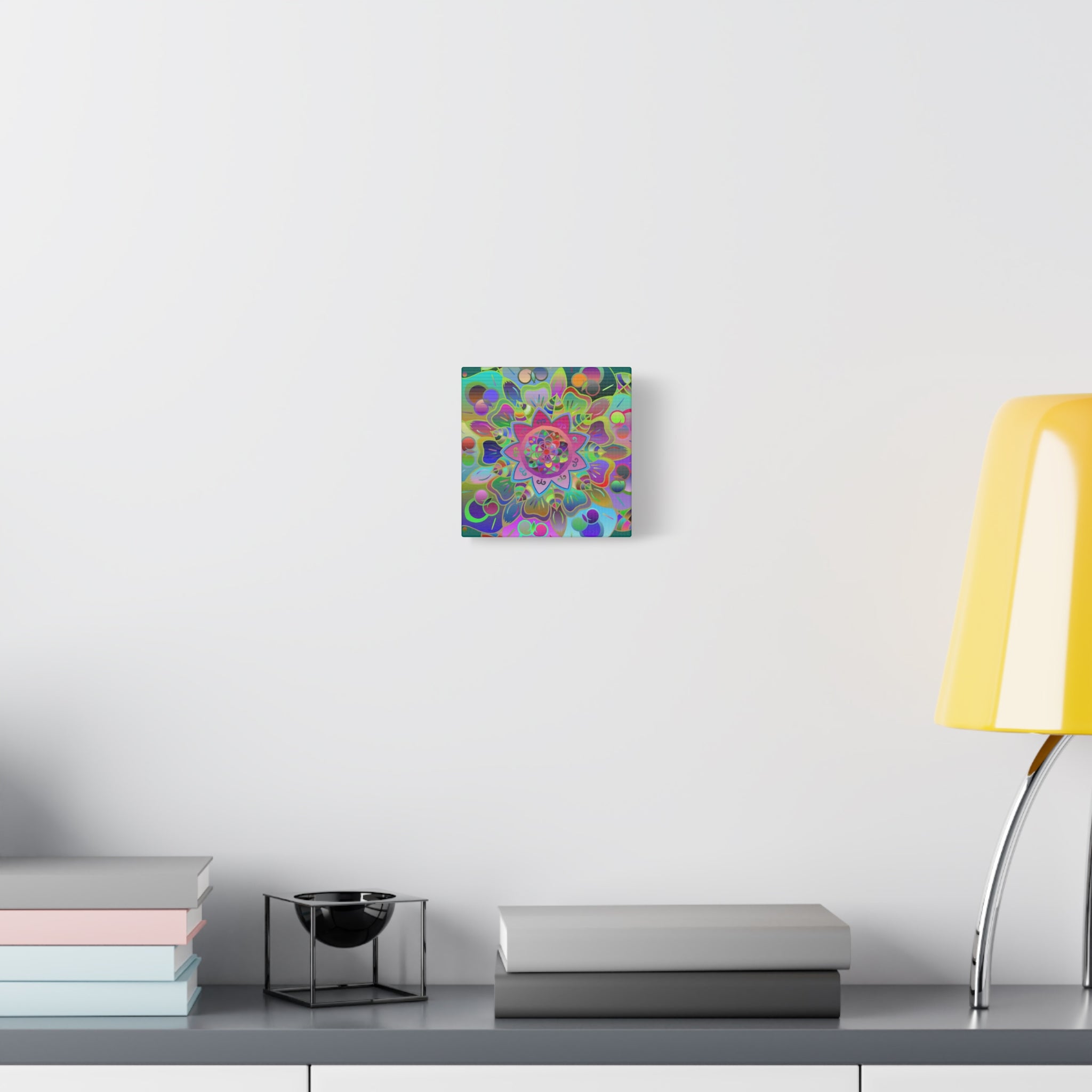 Vibrant Mandala Matte Canvas Wall Art — Colorful Boho Stretched Canvas
