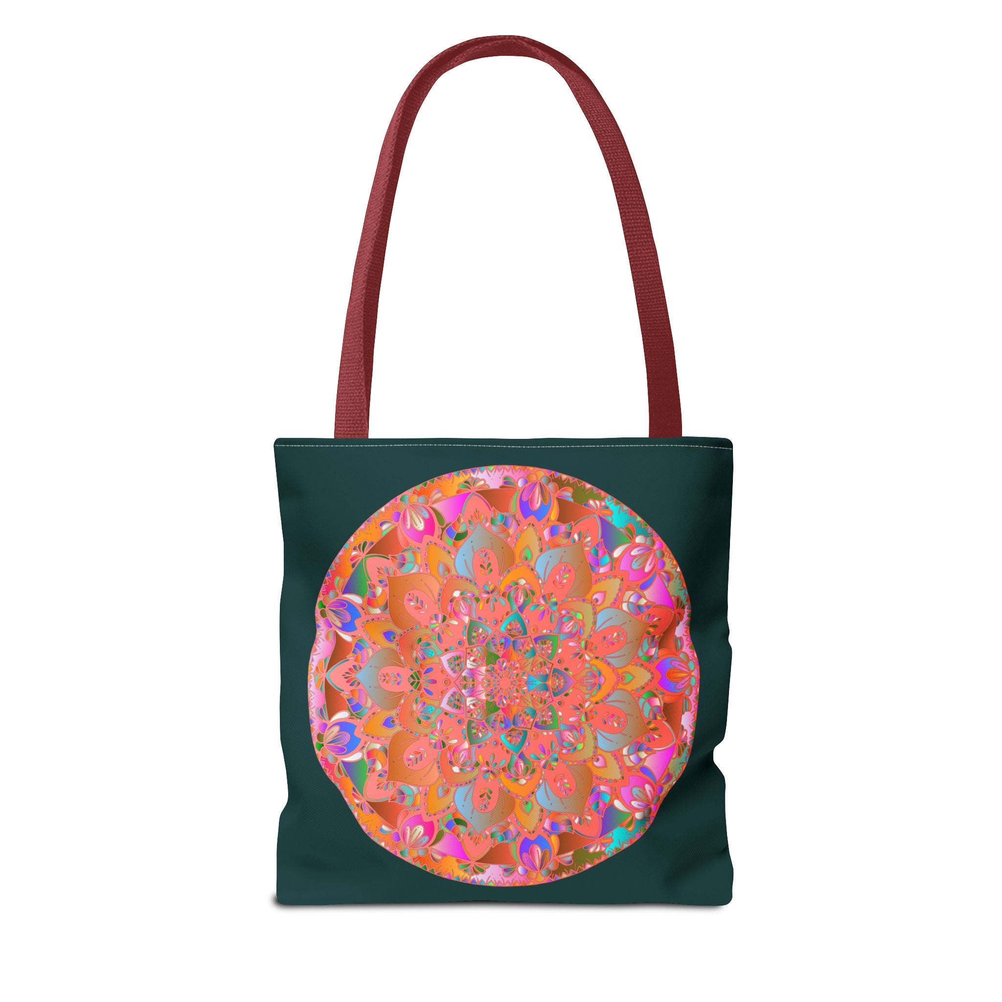 A beautiful and vibrant tote bag featuring a mystical nature mandala design