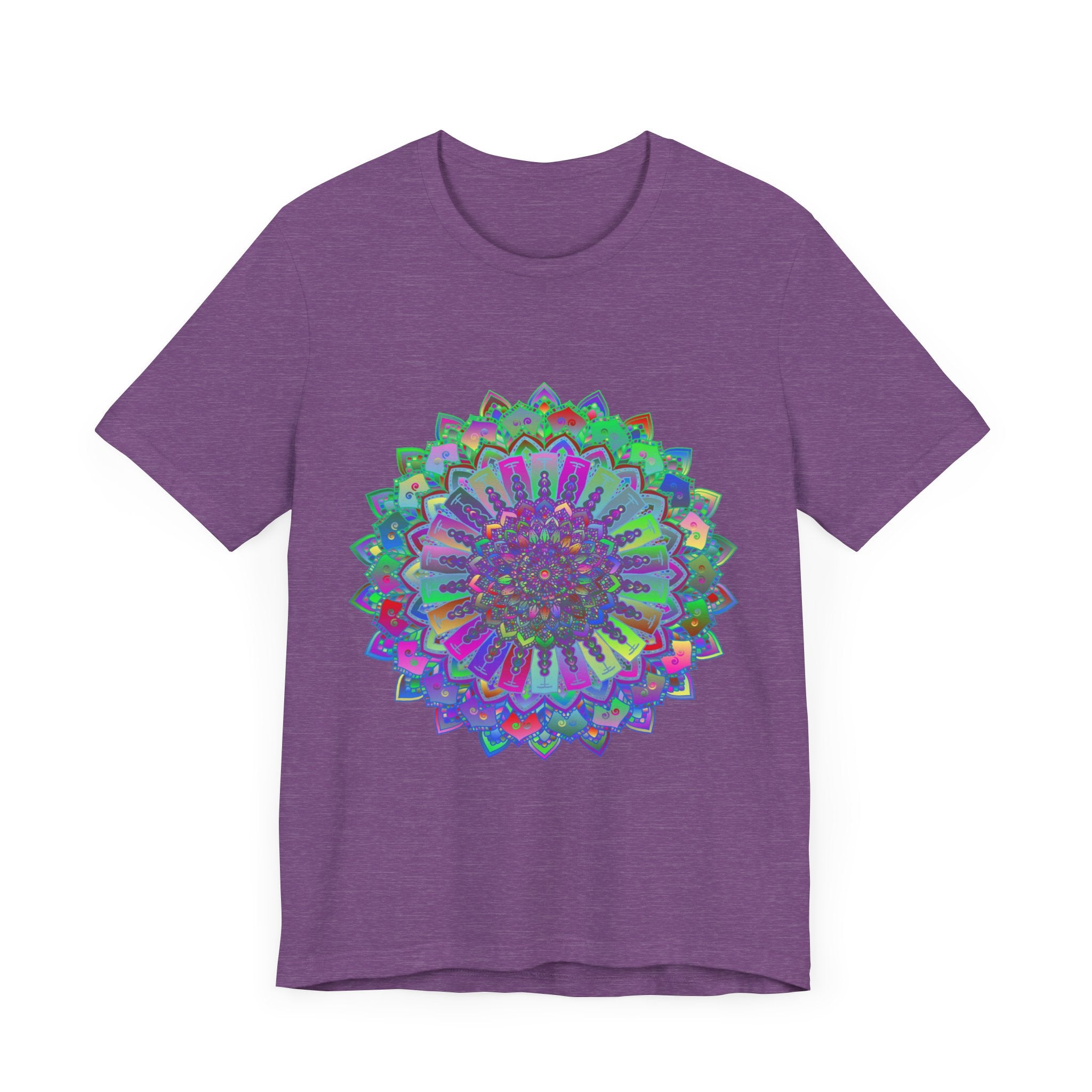 Colorful t-shirt featuring a mesmerizing and detailed mandala design