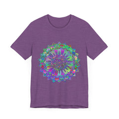 Colorful t-shirt featuring a mesmerizing and detailed mandala design