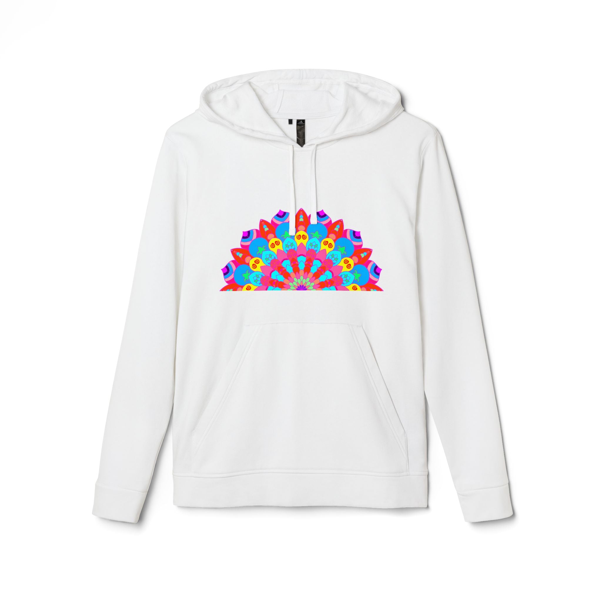 Blululi Adidas Mandala Fleece Hoodie in vibrant colors with intricate mandala design