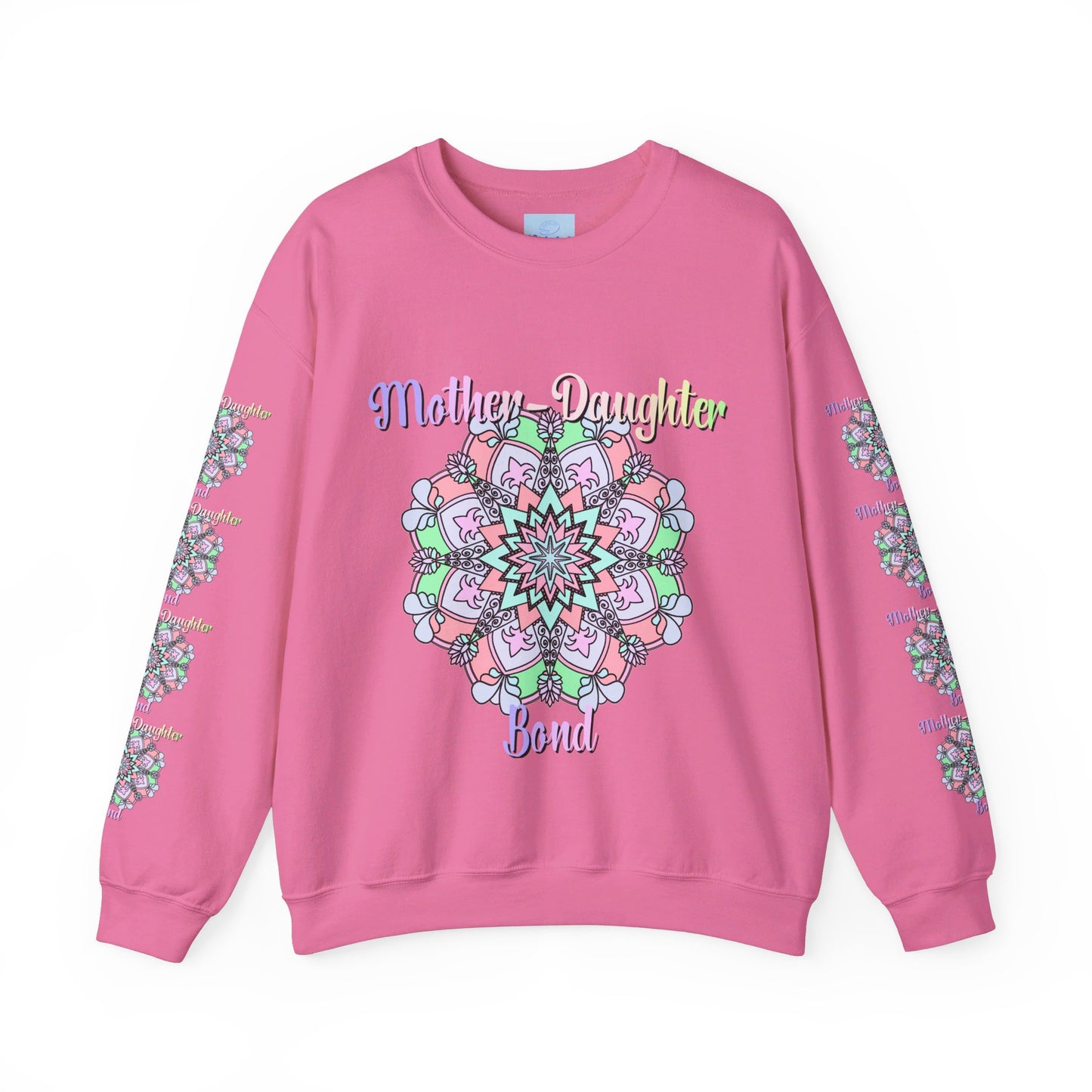 Cozy unisex crewneck sweatshirt featuring 'Mother-Daughter Bond' design, perfect birthday gift for Mom