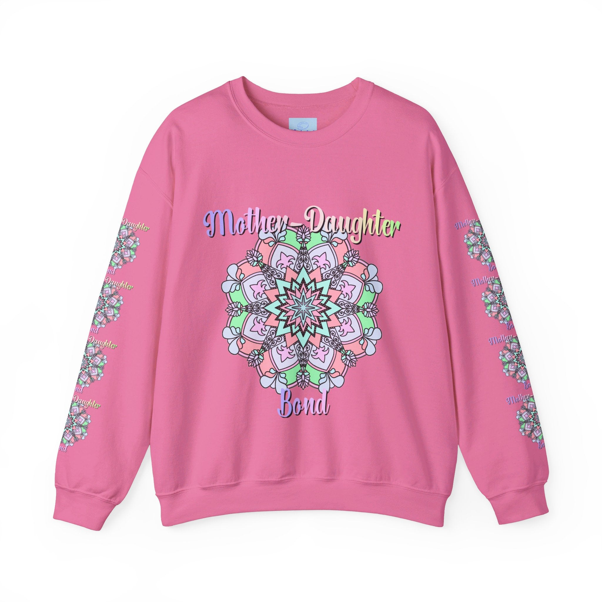 Cozy unisex crewneck sweatshirt featuring 'Mother-Daughter Bond' design, perfect birthday gift for Mom