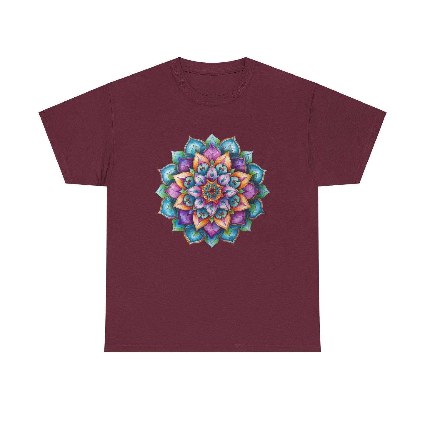 High-quality Mandala Art Yoga Mindfulness - Unisex Heavy Cotton Tee made of durable heavy cotton fabric