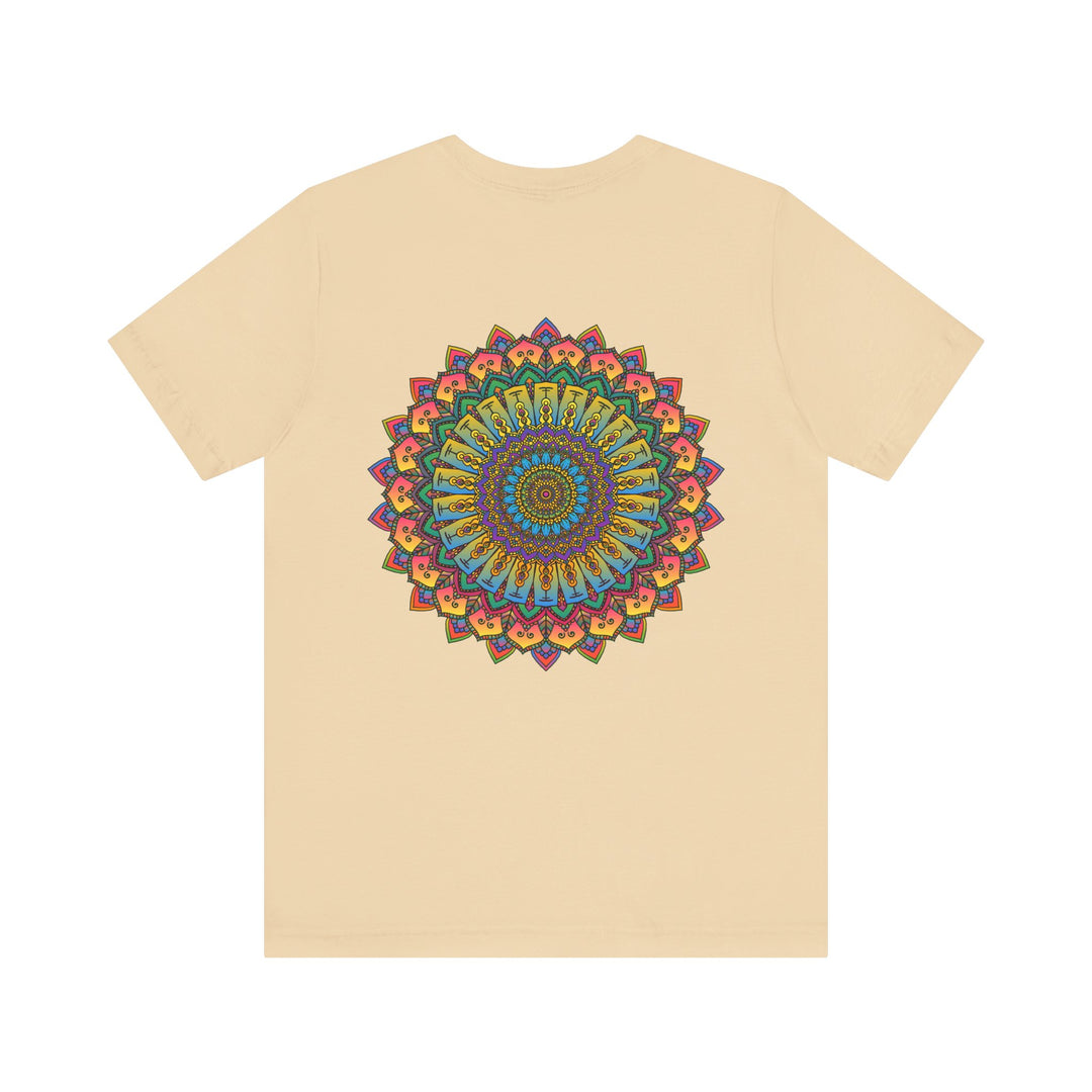 Beautiful and colorful Vibrant Mandala Tee representing spiritual peace and harmony with intricate patterns and vibrant colors for a peaceful and harmonious vibe