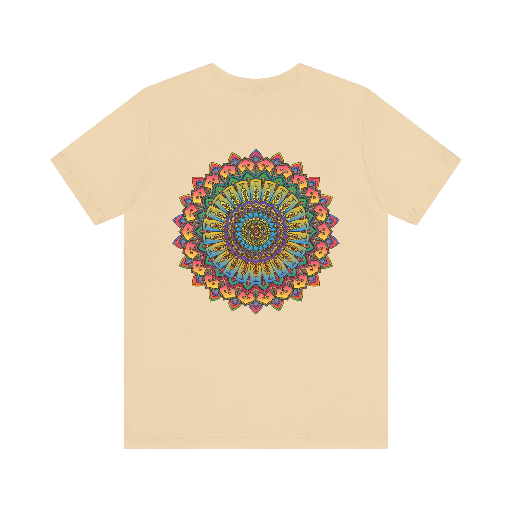 Beautiful and colorful Vibrant Mandala Tee representing spiritual peace and harmony with intricate patterns and vibrant colors for a peaceful and harmonious vibe