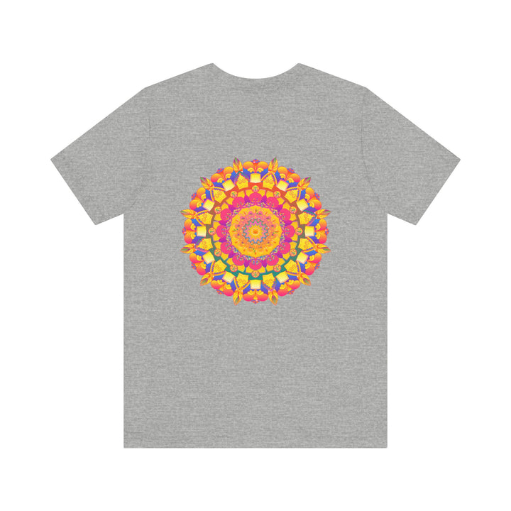 Colorful and intricate mandala design t-shirt representing peace and harmony