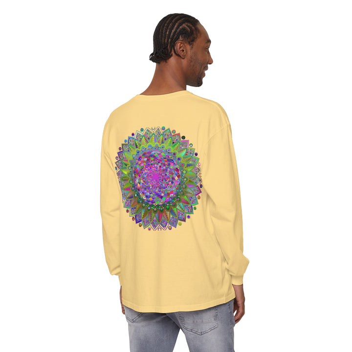 Long sleeve shirt with a colorful and detailed mandala print