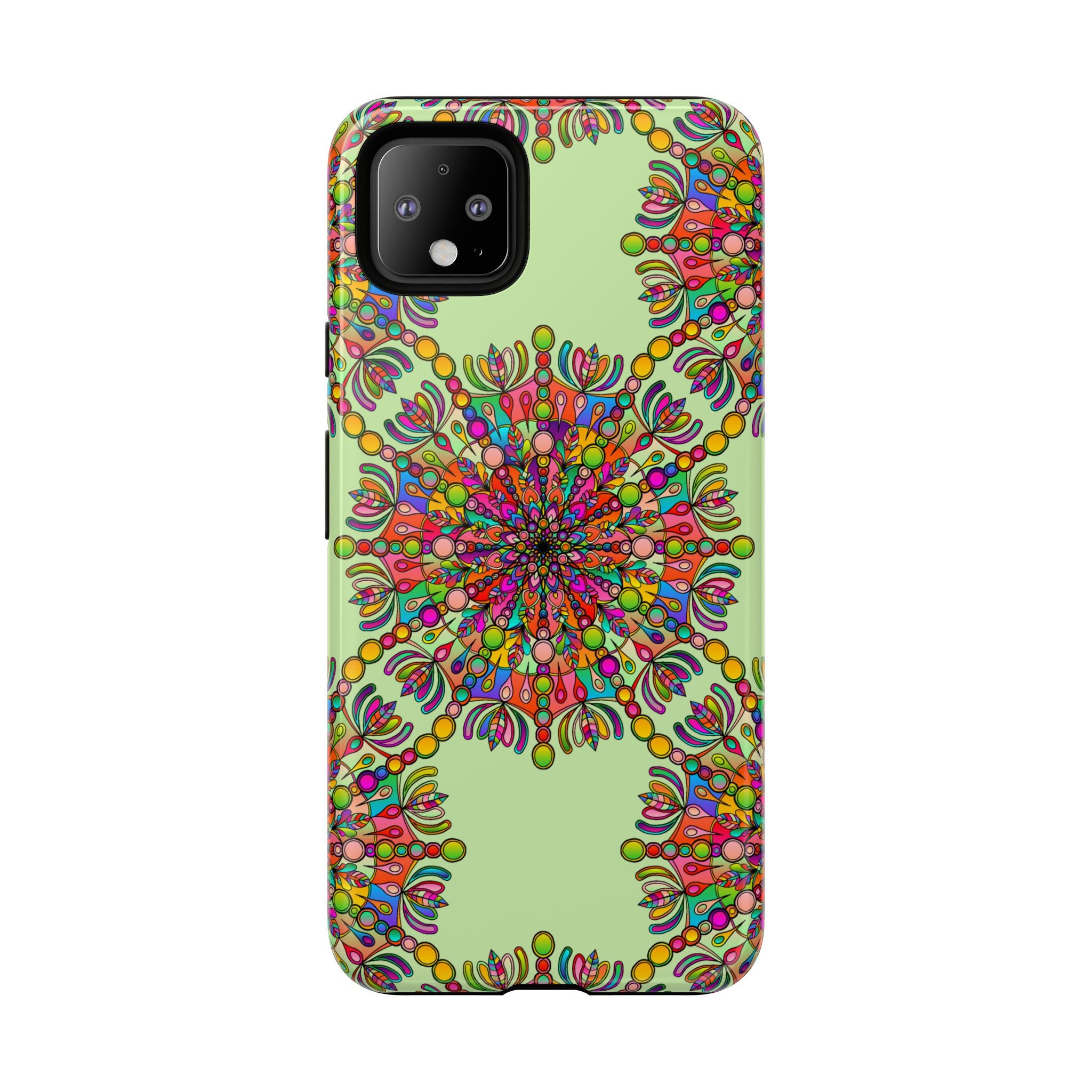 Custodia Vibrant Mandala per iPhone e Google Pixel | Custodie resistenti