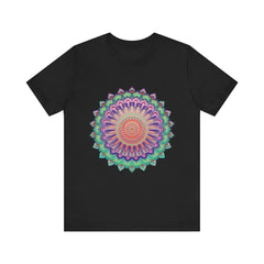 Vibrant Mandala Tee showcasing colorful and psychedelic design with intricate patterns