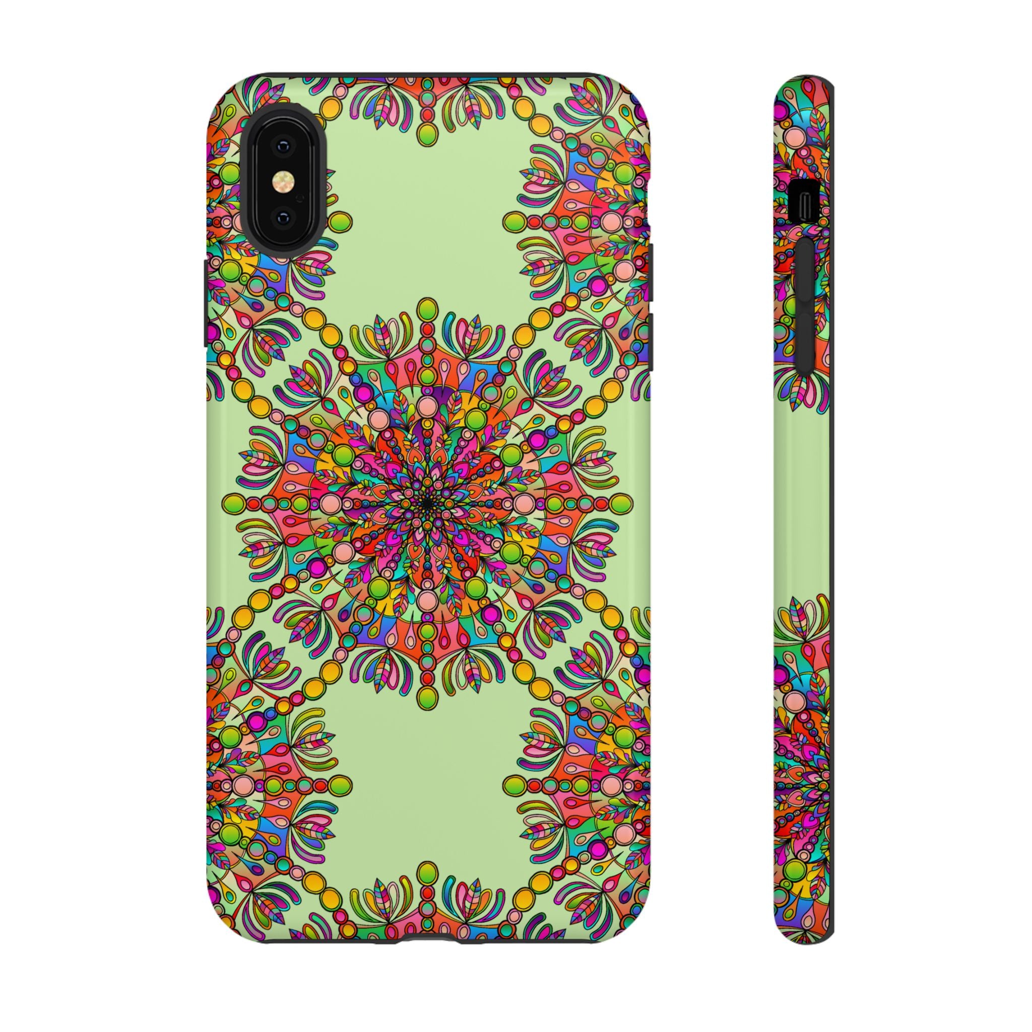 Custodia Vibrant Mandala per iPhone e Google Pixel | Custodie resistenti