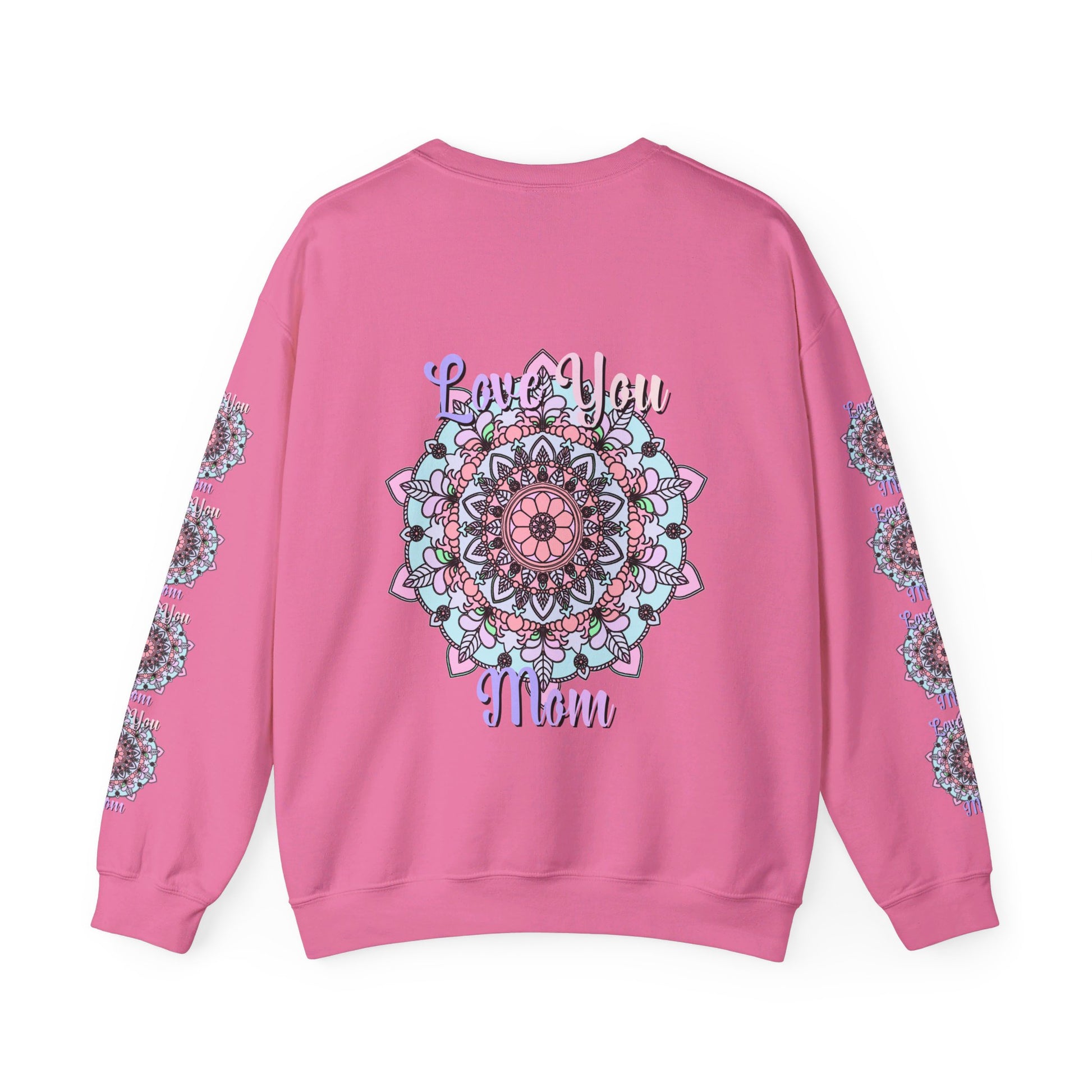 Cozy and stylish unisex crewneck sweatshirt with 'Love You Mom' design, the perfect birthday gift for any mother