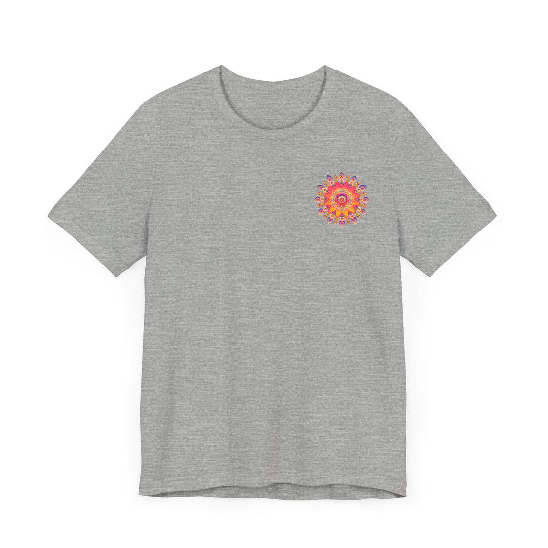 Vibrant Mandala Tee featuring intricate spiritual design promoting peace and harmony