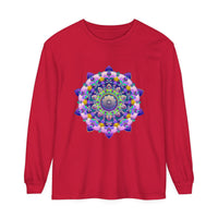 Colorful and intricate mandala design long sleeve t-shirt for everyone