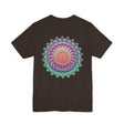 A beautiful mandala tee featuring intricate designs for spiritual peace and harmony
