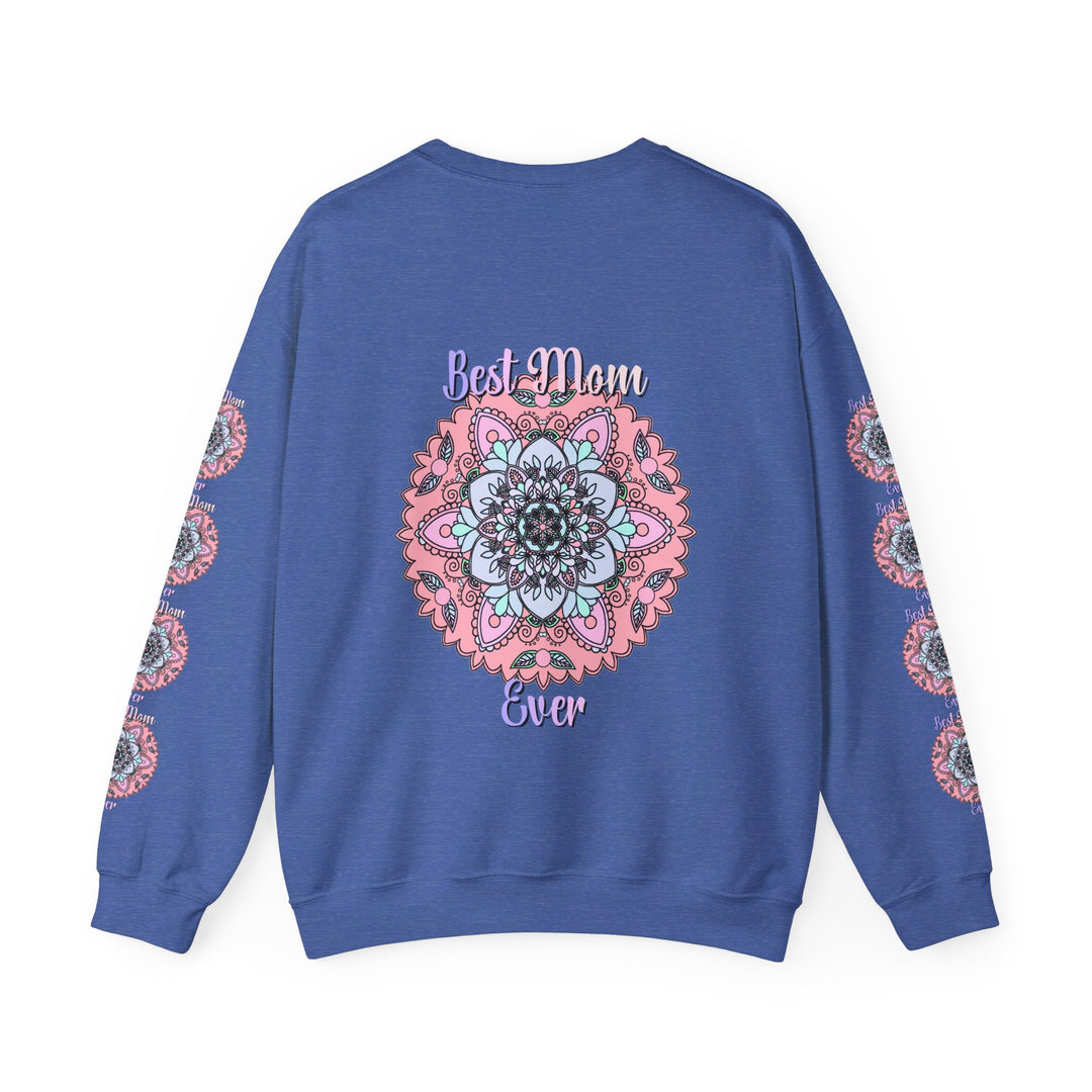  Stylish Handmade Mandala Design Crewneck Sweatshirt featuring Unique Artistic Details and Comfortable Style