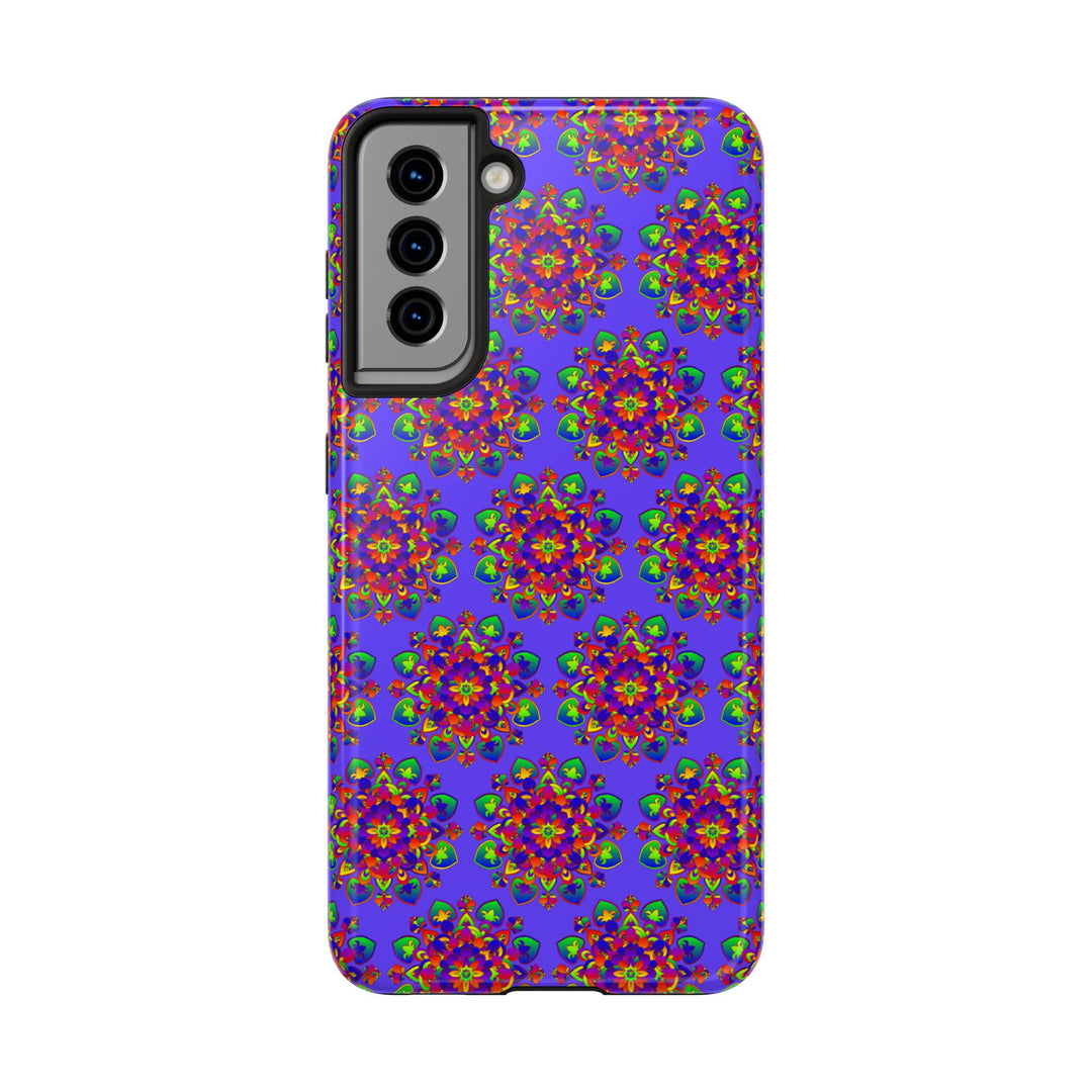 Tiled Hand Drawn Mandala Rainbow Phone Case - Standard alt text 111