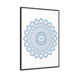 Handcrafted Mandala Design Steel Blue Wall Art on Gallery Canvas Wraps