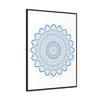 Handcrafted Mandala Design Steel Blue Wall Art on Gallery Canvas Wraps