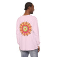 Vibrant Mandala Unisex Long Sleeve T-Shirt with intricate, colorful design and comfortable fit