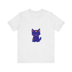 Blue Cat T-Shirt with eye-catching Black Cat graphic