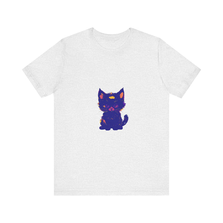 Blue Cat T-Shirt with eye-catching Black Cat graphic