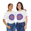 Colorful Mandala Geometric T-Shirt, a vibrant and intricate design perfect for adding a touch of bohemian style to your wardrobe