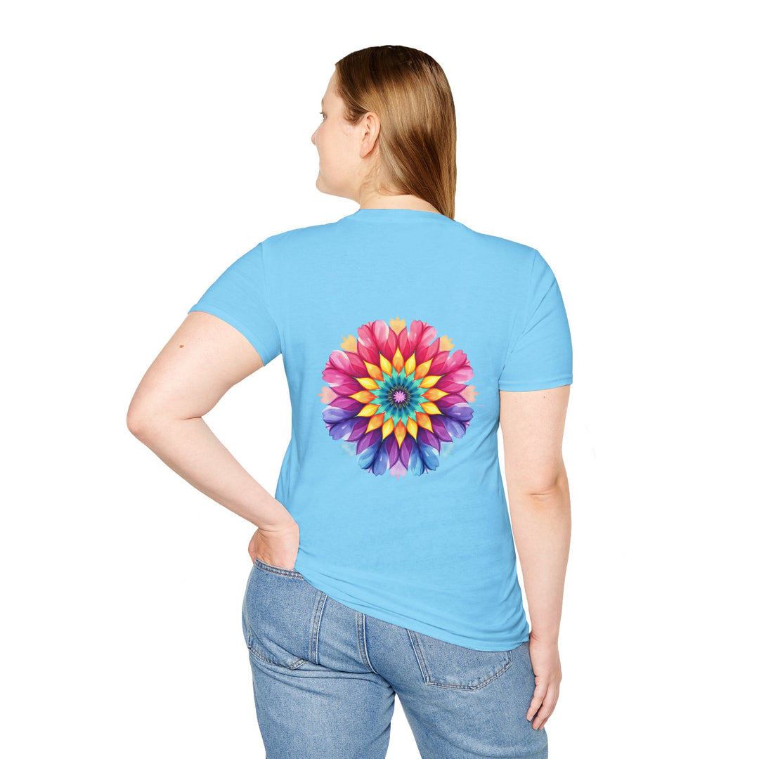 Beautiful and intricate floral mandala quote t-shirt with vibrant colors and inspiring design