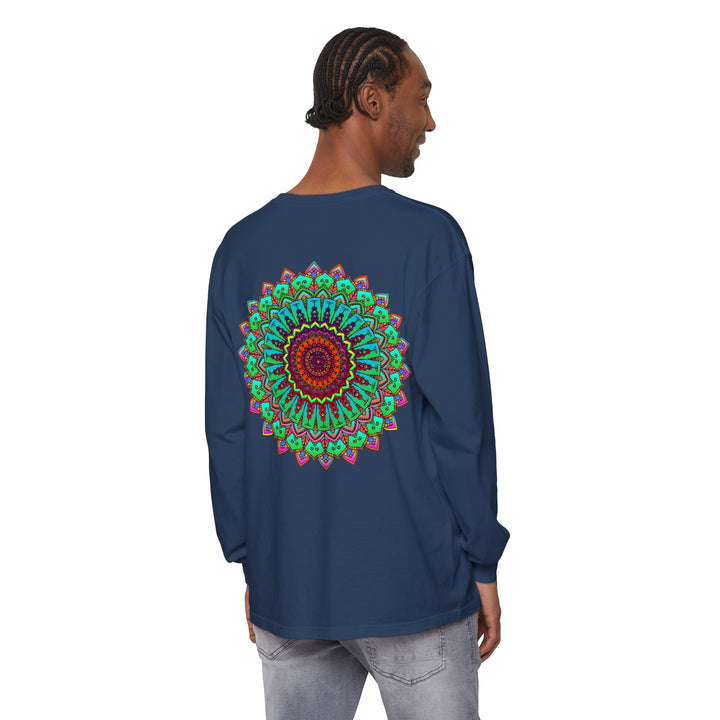 Vibrant Mandala Long Sleeve T-Shirt - Spiritual Art 56